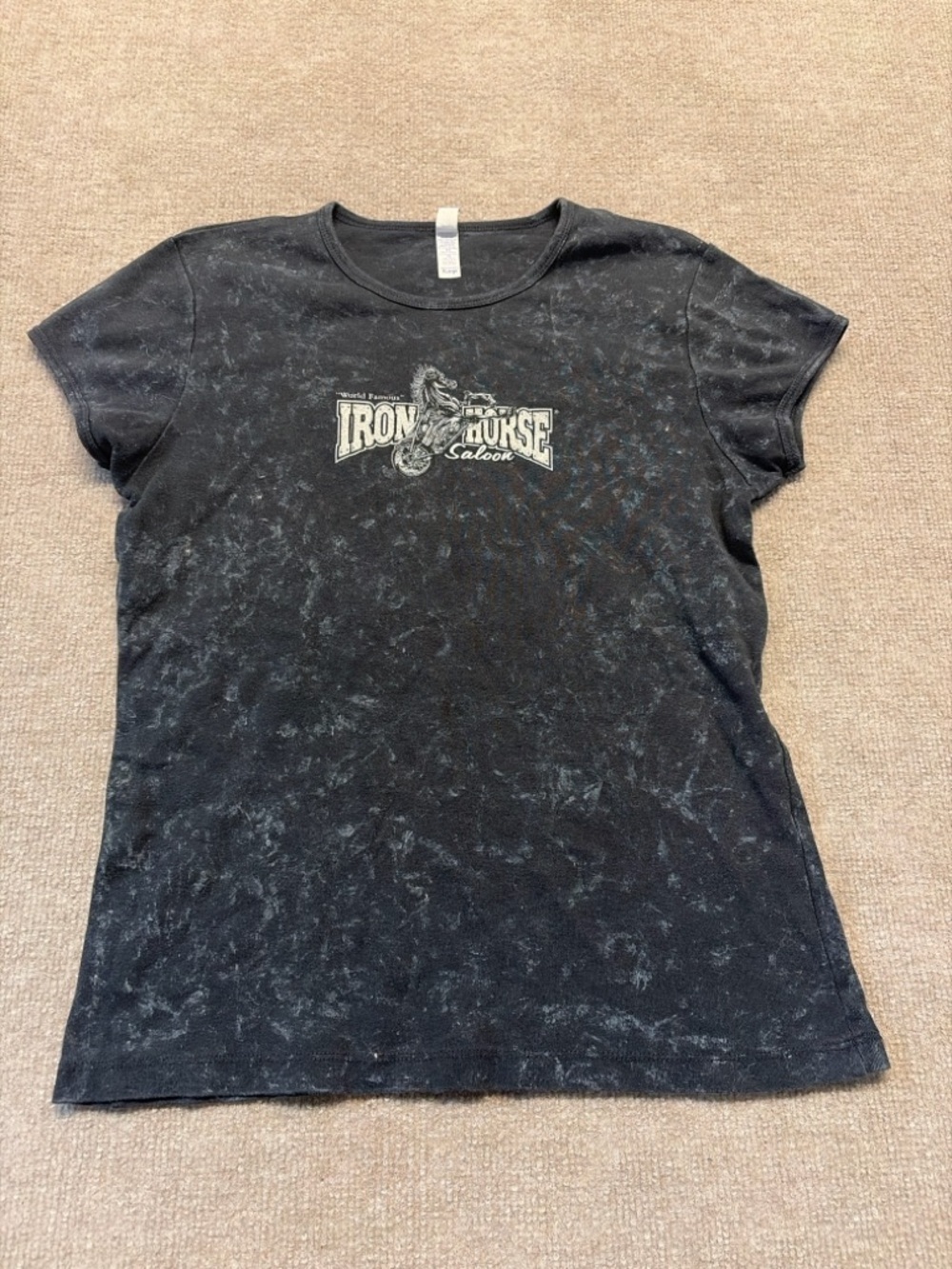 Iron Horse Saloon Bike Week 2009 Acid Wash Graphic Tee Black Size XL 0822